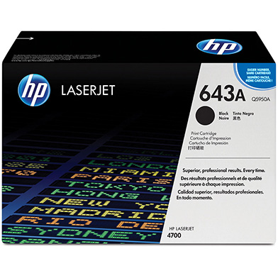 HP Q5950A 643A Black Print Cartridge (11,000 Pages)
